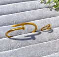 The Power Duo Your Wrist Needs💫Stainless Steel Ring Bangle Set
