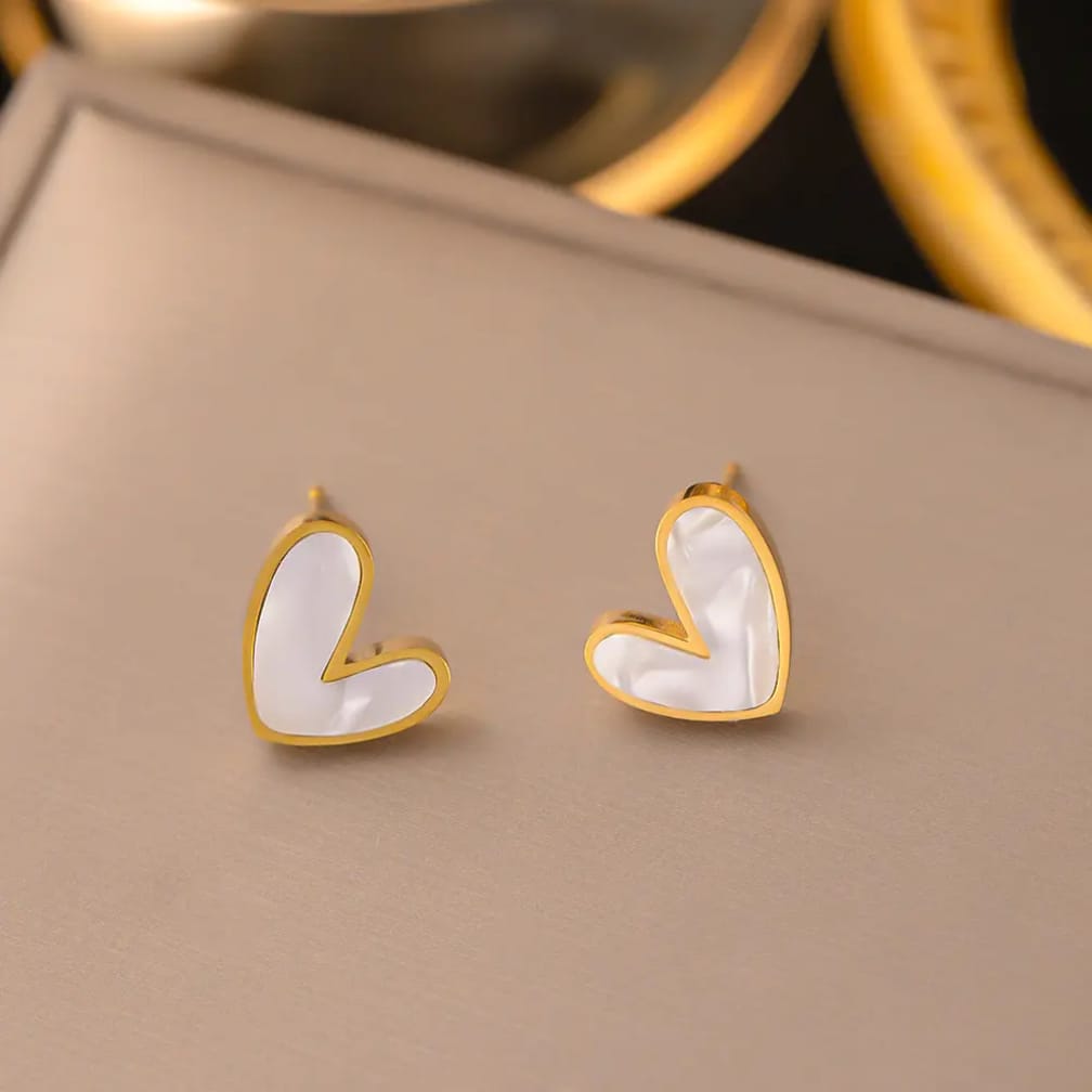 Korean Style Heart Tops - Perfect for Daily Wear & Gifting .... Stainless Steel earings