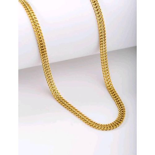 Heavy shine. Zero Weight  
Flat gold Franco chain with mirror shine and tight links❤️