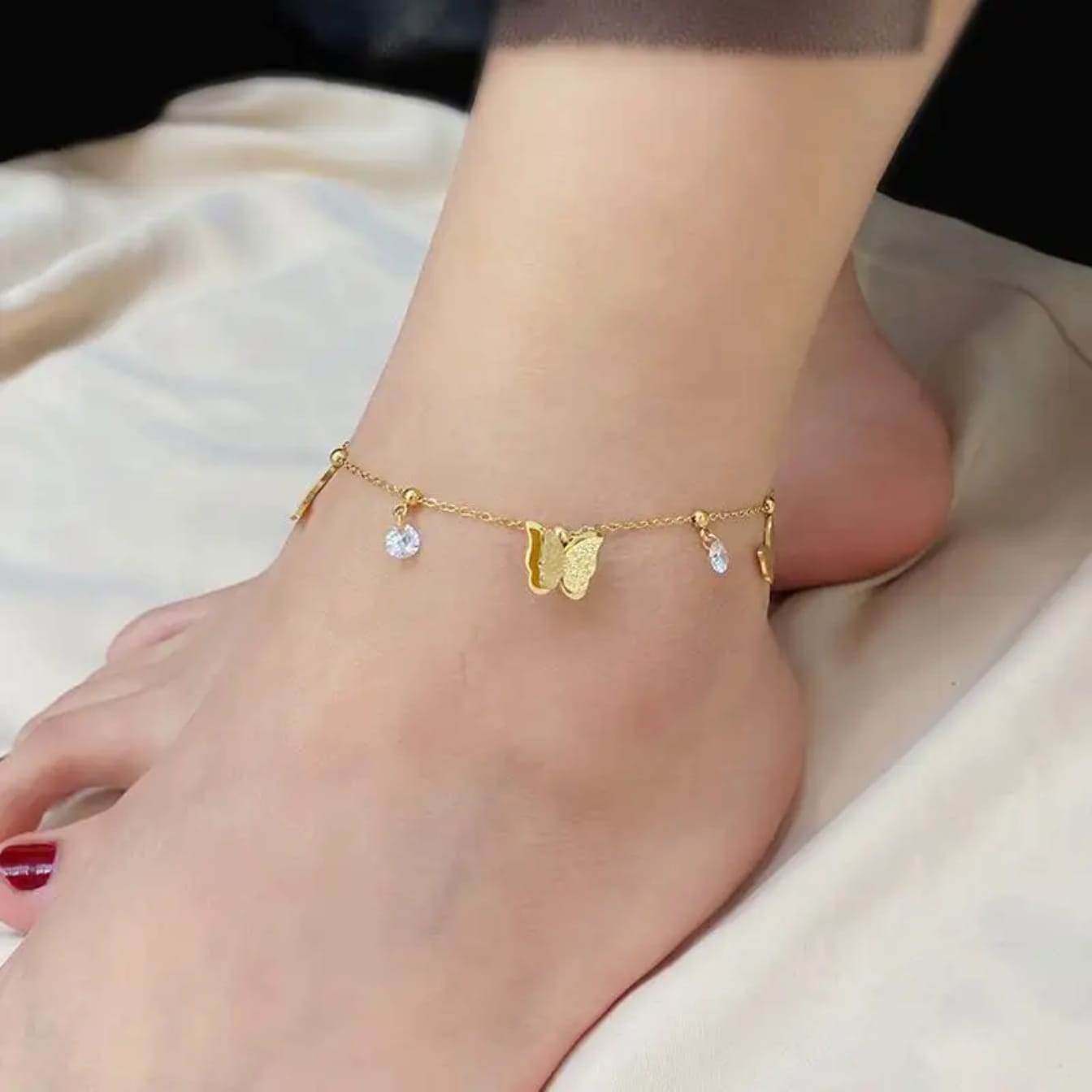 Butterfly Charm Anklet