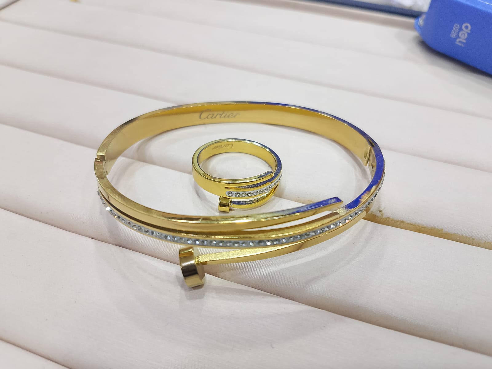 Triple Layer  Nail ring Bangle Bracelet  Stainless Steel Vintage Party Shiny Non-Tarnish Elegant