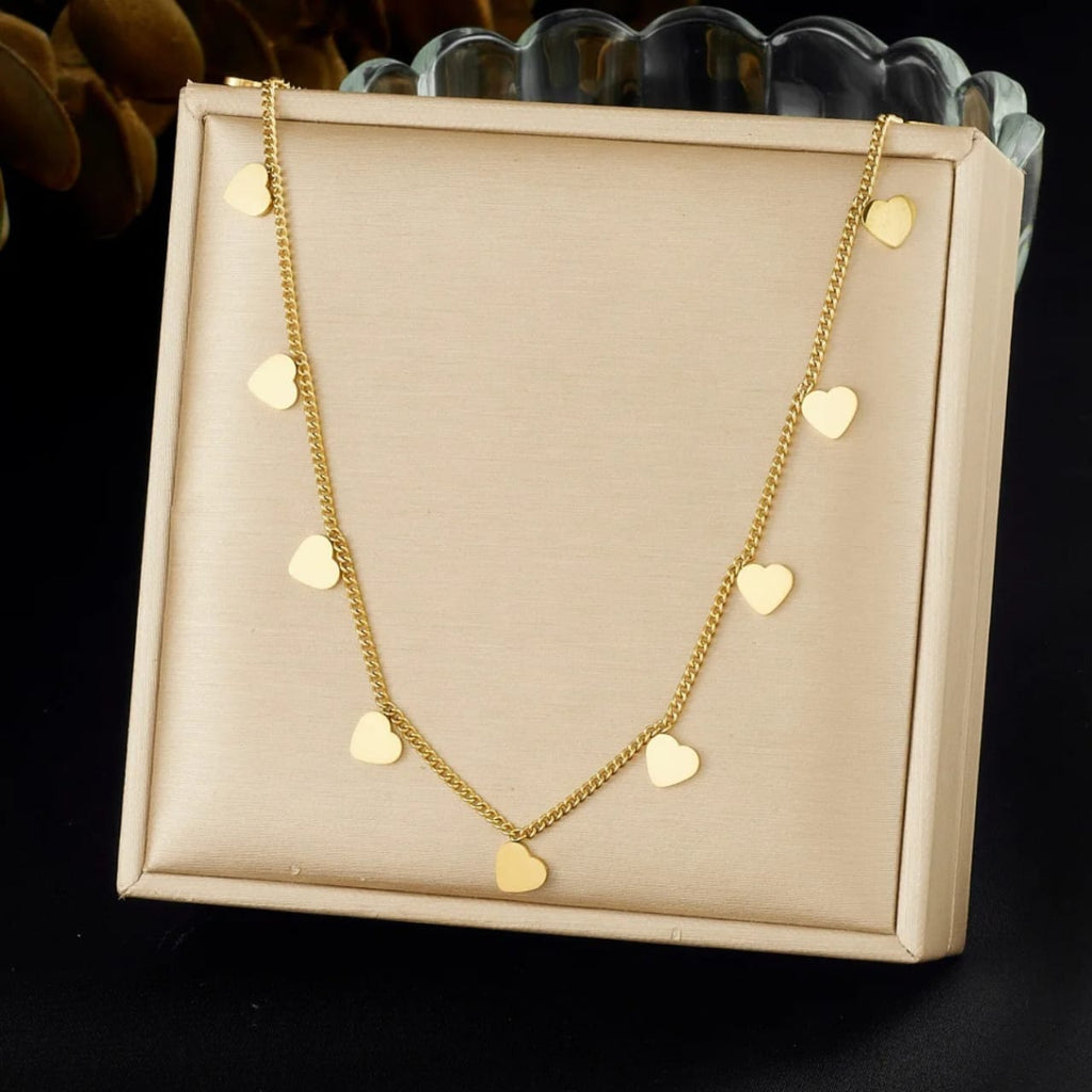 Gold Heart Themed Necklace