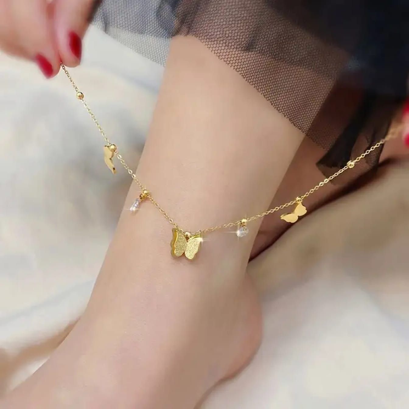 Butterfly Charm Anklet