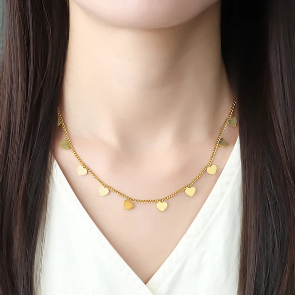 Gold Heart Themed Necklace