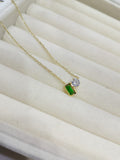 This necklace is the pop of color your collection needed 💚