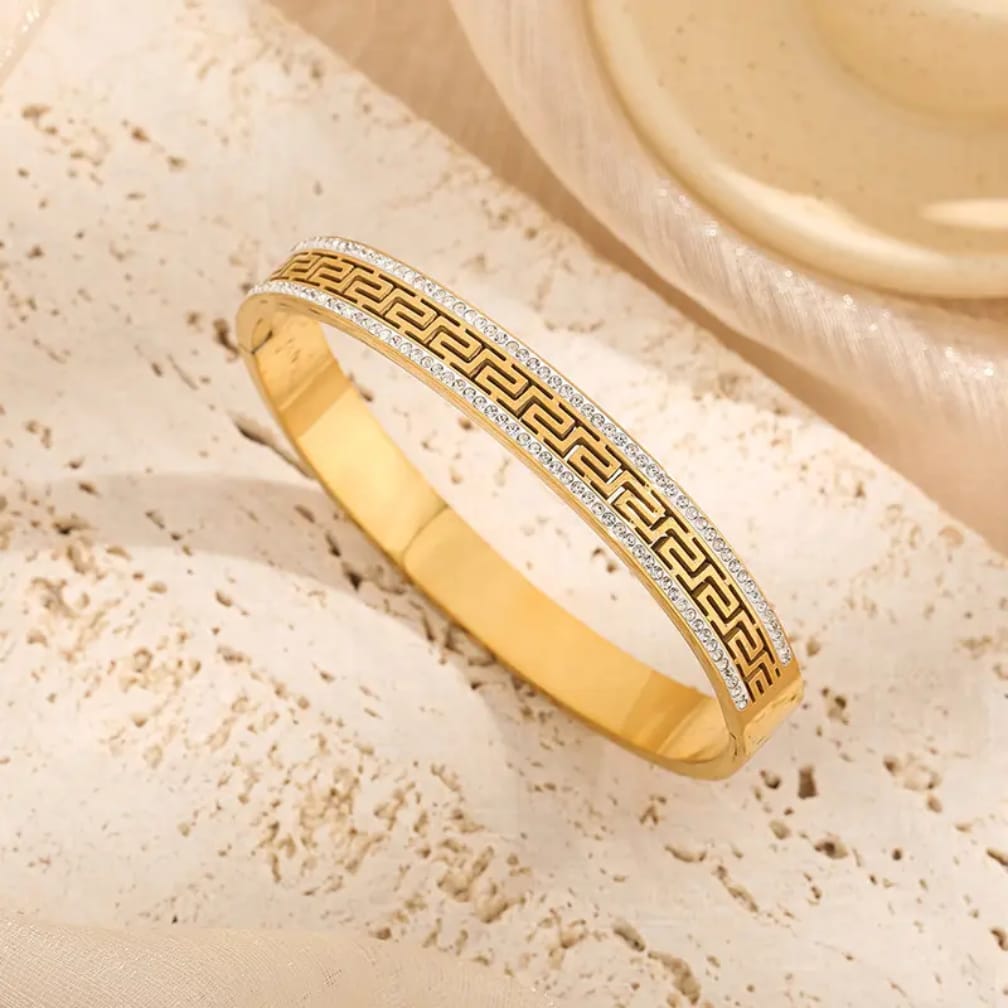 Greek key Bangle